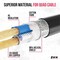 LyxPro Quad Series XLR Cable, Male to Female 4-Conductor Balanced Microphone Cable, Black